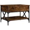 Image de vidaXL Table basse chêne fumé 70x50x50 cm bois composite et métal