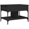 Image de vidaXL Table basse noire 70x50x50 cm Bois composite et métal