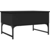 Image de vidaXL Table basse noire 70x50x40 cm Bois composite et métal