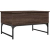 Image de vidaXL Table basse marron imitation chêne 70x50x40 cm bois composite métal