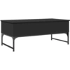 Image de vidaXL Table basse noire 100x50x40 cm Bois composite et métal