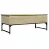Image de vidaXL Table basse chêne Sonoma 100x50x40 cm bois composite et métal