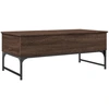 Image de vidaXL Table basse marron imitation chêne 100x50x40 cm bois composite métal