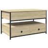 Image de vidaXL Table basse chêne Sonoma 85x50x50 cm bois composite et métal