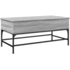 Image de vidaXL Table basse Gris Sonoma 100x50x45 cm Bois composite et métal