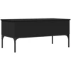 Image de vidaXL Table basse noire 100x50x45 cm Bois composite et métal