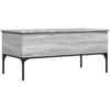 Image de vidaXL Table basse Gris Sonoma 100x50x45 cm Bois composite et métal