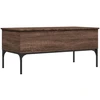 Image de vidaXL Table basse marron imitation chêne 100x50x45 cm bois composite métal