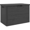 Image de vidaXL Coffre à coussins d'extérieur Anthracite 77,5x44,5x53 cm Polypropylène