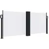 Image de vidaXL Marquise latérale extensible blanc 100x600 cm