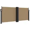 Image de vidaXL Marquise latérale extensible Taupe 100x600 cm