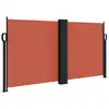 Image de vidaXL Marquise latérale extensible rouge terracotta 120x600 cm