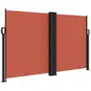 Image de vidaXL Marquise latérale extensible rouge terracotta 140x600 cm