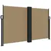 Image de vidaXL Marquise latérale extensible Taupe 140x600 cm