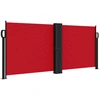 Image de vidaXL Marquise latérale extensible rouge 100x1000 cm