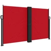 Image de vidaXL Marquise latérale extensible rouge 140x1000 cm