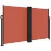 Image de vidaXL Marquise latérale extensible rouge terracotta 140x1000 cm
