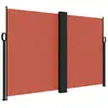 Image de vidaXL Marquise latérale extensible rouge terre cuite 160x1000 cm