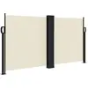 Image de vidaXL Marquise latérale extensible Crème 120x1200 cm