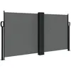 Image de vidaXL Marquise latérale extensible Anthracite 120x1200 cm