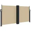 Image de vidaXL Marquise latérale extensible Beige 120x1200 cm