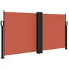 Image de vidaXL Marquise latérale extensible rouge terracotta 120x1200 cm