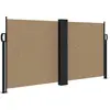 Image de vidaXL Marquise latérale extensible Taupe 120x1200 cm