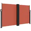 Image de vidaXL Marquise latérale extensible rouge terracotta 140x1200 cm