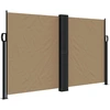 Image de vidaXL Marquise latérale extensible Taupe 140x1200 cm