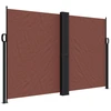 Image de vidaXL Marquise latérale extensible brun 160x1200 cm