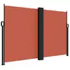 Image de vidaXL Marquise latérale extensible rouge terre cuite 160x1200 cm