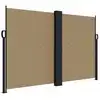 Image de vidaXL Marquise latérale extensible Taupe 160x1200 cm