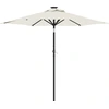 Image de vidaXL Parasol avec mât en acier blanc 225x225x212 cm