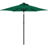 Image de vidaXL Parasol avec mât en acier vert 225x225x212 cm