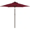 Image de vidaXL Parasol avec mât en acier rouge vin 225x225x212 cm