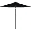 Image de vidaXL Parasol avec mât en acier noir 225x225x212 cm