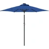 Image de vidaXL Parasol avec mât en acier bleu azur 225x225x212 cm