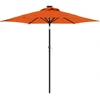Image de vidaXL Parasol avec LED et mât en acier Terracotta 225x225x212 cm