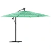Image de vidaXL Parasol avec mât en acier vert 246x246x230 cm