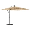 Image de vidaXL Parasol avec mât en acier brun 269x269x235 cm