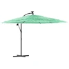 Image de vidaXL Parasol avec mât en acier vert 269x269x235 cm