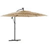 Image de vidaXL Parasol avec mât en acier brun 290x290x238 cm