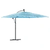 Image de vidaXL Parasol avec mât en acier bleu 290x290x238 cm