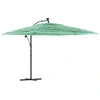 Image de vidaXL Parasol avec mât en acier vert 290x290x238 cm