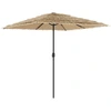 Image de vidaXL Parasol avec mât en acier brun 248x248x248 cm