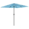 Image de vidaXL Parasol avec mât en acier bleu 248x248x248 cm