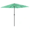 Image de vidaXL Parasol avec mât en acier vert 248x248x248 cm