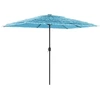 Image de vidaXL Parasol avec mât en acier bleu 300x200x250 cm