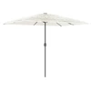 Image de vidaXL Parasol avec mât en acier blanc 300x200x250 cm