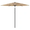 Image de vidaXL Parasol avec mât en acier brun 223x223x213 cm